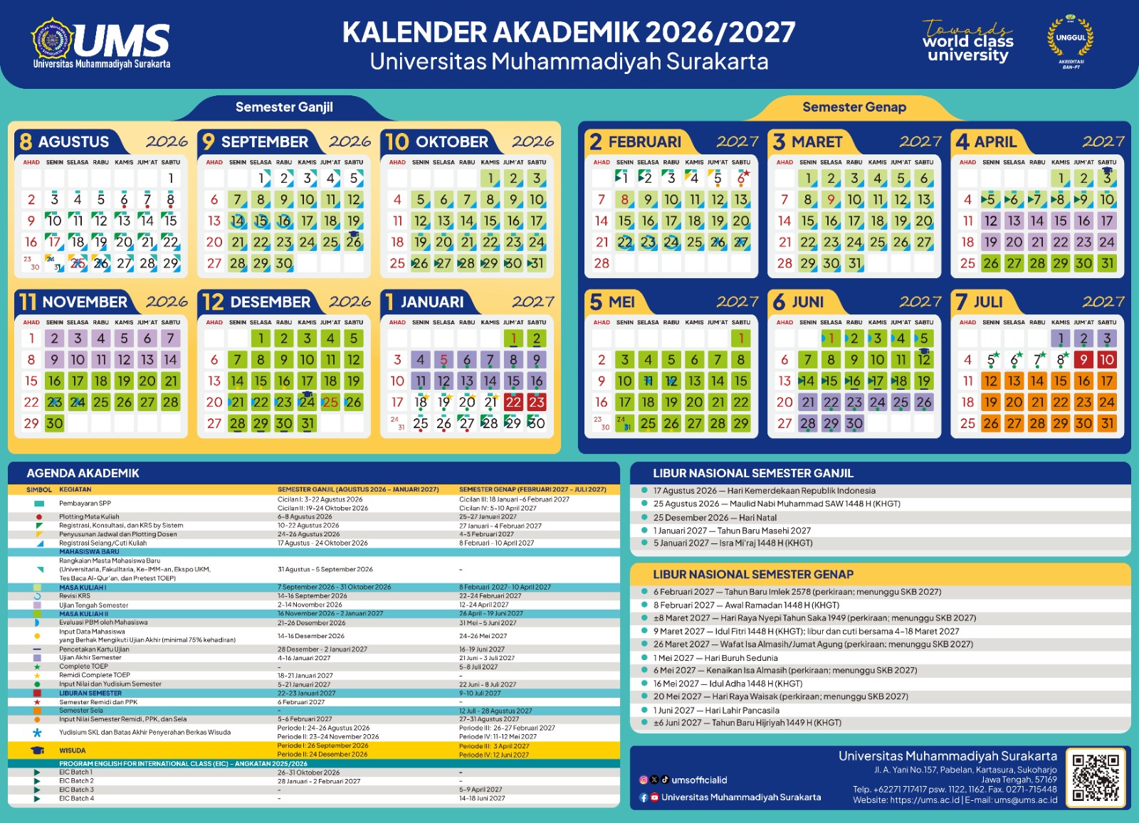Kalender Akademik UMS 2026-2027